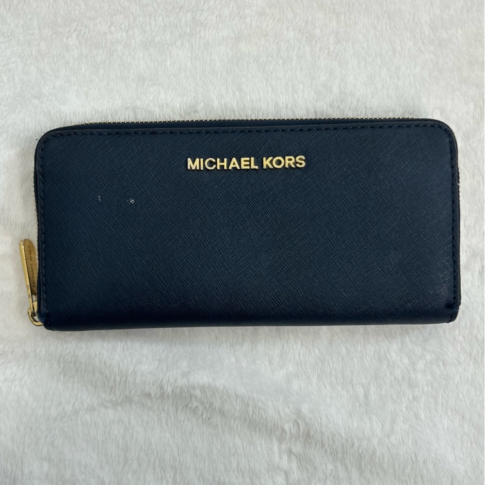 Michael Kors Jet Set Saffiano Navy Wallet
